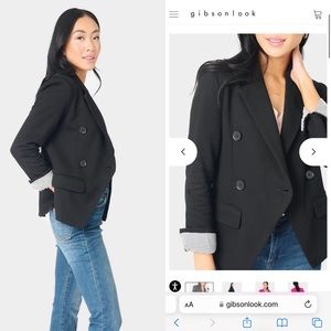 Gibson Black Double-Breasted Blazer